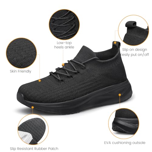 Womens Slip on Walking Shoes Comfort Sock Shoes Non Slip Mesh Casual Running Sneakers