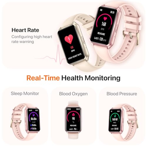 SGJIK Smart Watch Fitness Tracker with Make Call 24/7 Heart Rate Blood Pressure Sleep Monitor, 100+ Sports Modes, Calorie ...