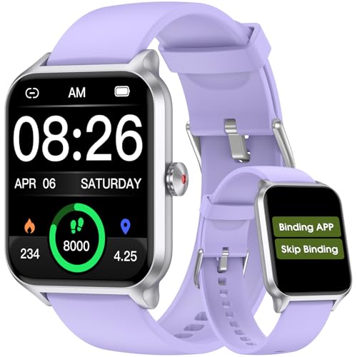 Pautios Smart Watch No App/Phone Required,42mm Smartwatch for Women Men,Fitness Tracker Watch with Heart Rate Monitor, Sle...
