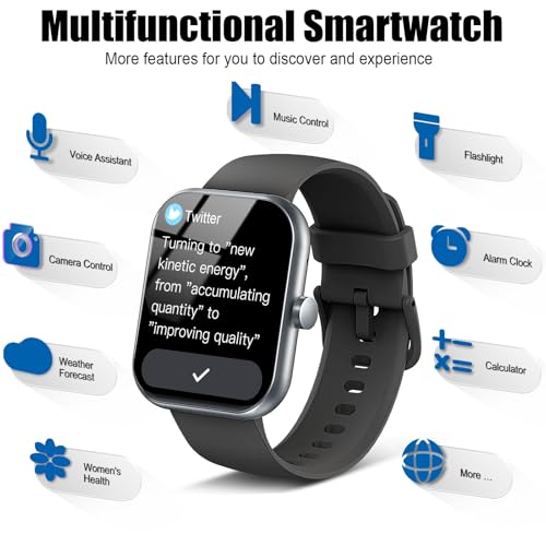 Smart Watch for Men Women, 1.96" HD Fitness Tracker Running Watch (Answer/Make Call), IP68 Waterproof,Pedometer, Sleep/Ste...