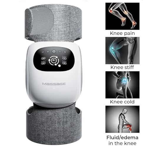 Knee Doctor. Portable Knee & Leg Massage Therapy. 3 Heating Levels, 3 Vibration Intensities + Pulse 360° Knee Relief. Rech...