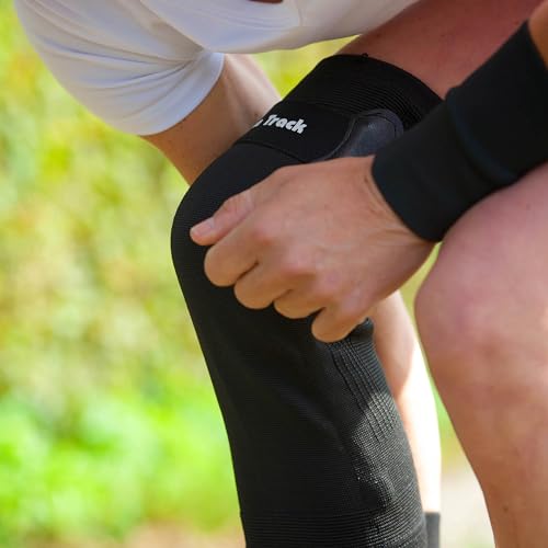 Back on Track Knee Brace with Removable Strap 1110 with Welltex Technology, Black, Large