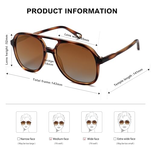 SOJOS Retro Polarized Aviator Sunglasses Womens Mens Classic 70s 80s Vintage Trendy Square Aviators SJ2174