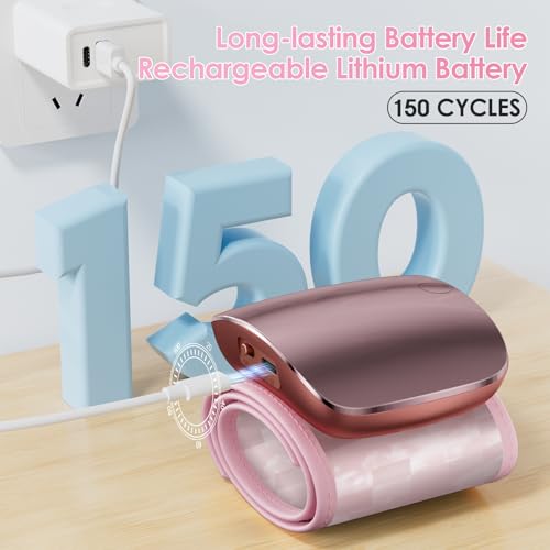 Wrist Blood Pressure Monitors for Home Use with Curved Screen, Rechargeable Bp Machine, One-Button Switch Voice and User, ...