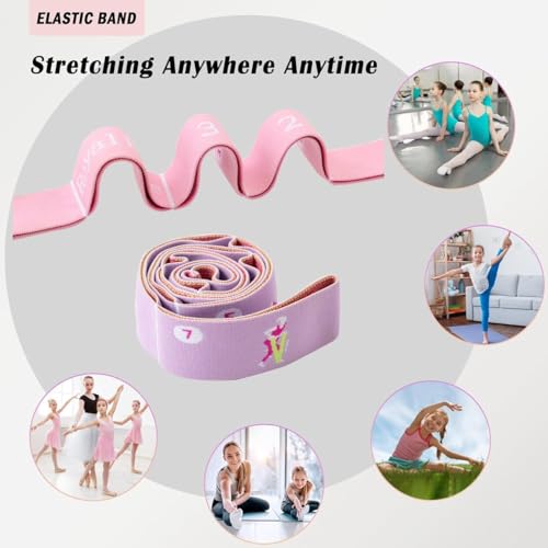 Stretch Strap with Loops – 2 PCS Multi-Loop Yoga & Physical Therapy Stretching Band, Cotton Flexibility Strap for Exercise...