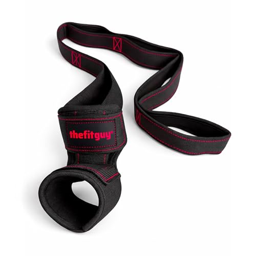 THEFITGUY Quad Stretch Strap with Ankle Support – Physical Therapy Band for Legs, Non-Elastic 4-Loop Rehab Strap for Quads...