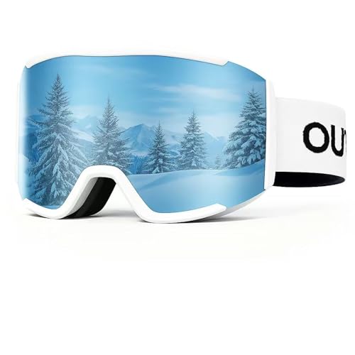 OUTNA Ski Goggles for Men and Women, OTG, Anti-Fog Dual-Layer Lens, UV400 Protection, Helmet Compatible, Snow Goggles