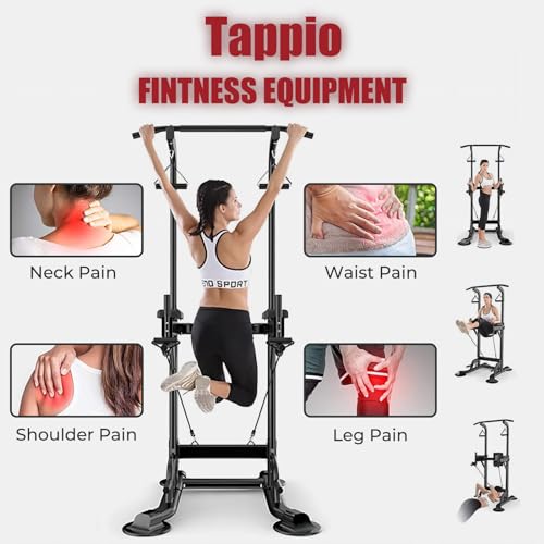 Tappio Power Tower Pull Up Bar for Home Gym, Multi Functional Pull Up Bar Stand Dip Bar Station, Adjustable Height Workout...