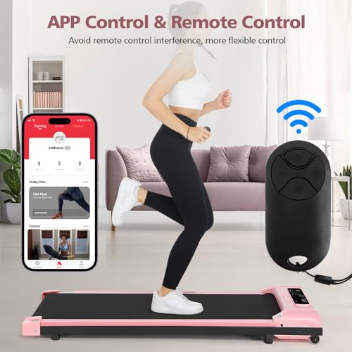 ANCHEER Walking Pads, 2 in 1 Under Desk Treadmill 2.5HP Compact Running Machine with Remote Control, 300lbs Weight Capacit...