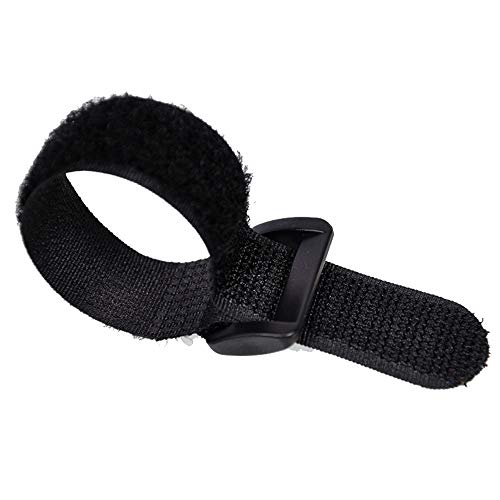 HUAPX Fastening Nylon Strap with Buckle,10Pack Reusable Self-Adhesive Hook and Loop Cable Securing Straps,Adjustable Cinch...