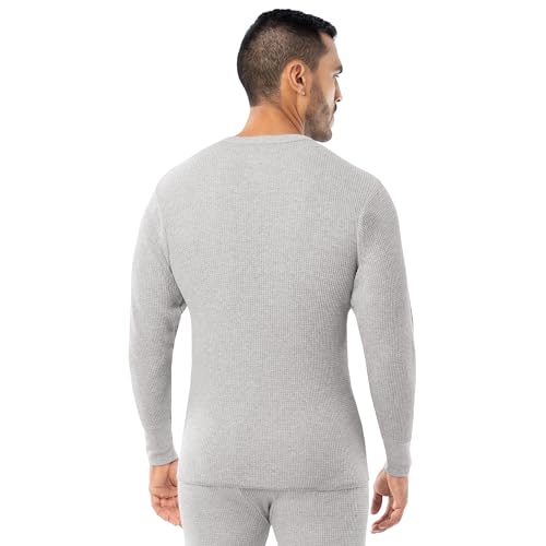 Indera Men's Heavyweight Cotton Waffle Thermal Underwear Crew Top