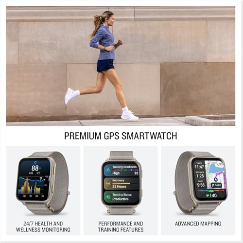 Garmin® Venu® X1, Thin and Lightweight GPS Smartwatch, AMOLED Display, Advanced Health and Fitness Features, Soft Gold wit...