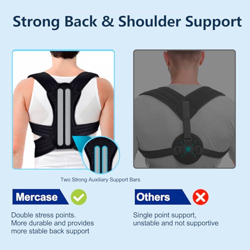 Mercase Professional Posture Corrector for Women and Men - Back Brace to Stop Slouching, Adjustable Full Back Support, Imp...