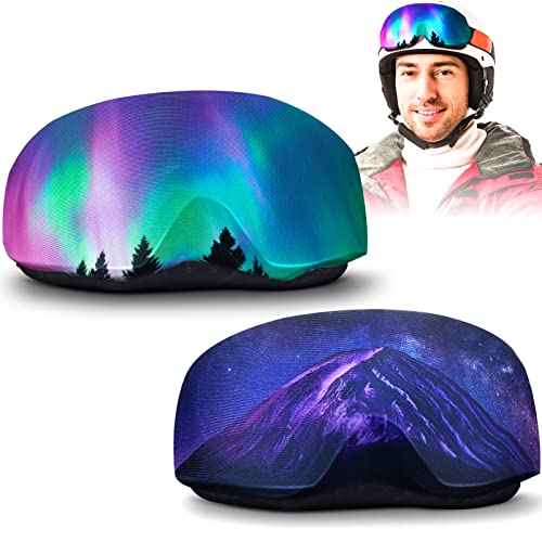 TOODOO 2 Pieces Ski Goggle Cover Microfiber Protective Ski Snowboard Protectors for Snow goggles and Helmet Cover
