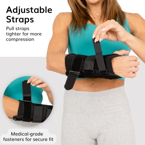 BraceAbility Volar Wrist Splint - Right or Left Hand Compression Support Brace for Carpal Tunnel Syndrome Relief, Fracture...