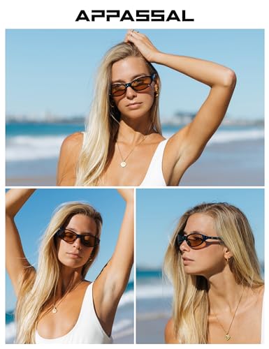 Appassal Retro Y2K Wrap Around UV400 Oval Sunglasses for Women Men Sporty Shades Rave 2026 Sunglasses AP3741