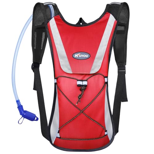 KUYOU Running Hydration Vest - Lightweight Insulated Hydration Backpack with 2L Water Bladder, Adjustable Chest Straps and...