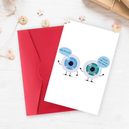 IDU Funny Eye Surgery Recovery Card with Cornea Pun,Eye Cataract Surgery Get Well Cards for Family Friends Him Her,Humor &...