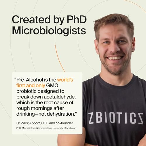 ZBiotics — Feel Better After Drinking, Wake Up Refreshed, Science-Backed, Patented Probiotic for Easier Mornings, Travel-F...