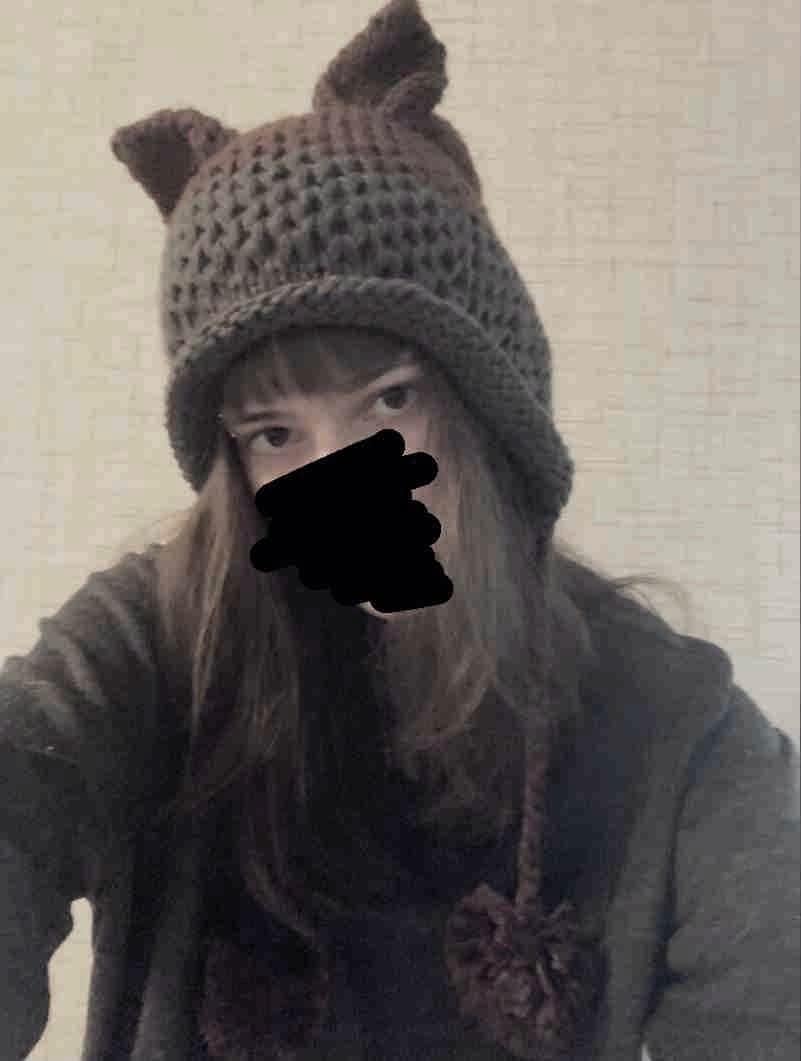 Cute Vintage Cat & Fox Slouchy Beanies for Women (Brown)