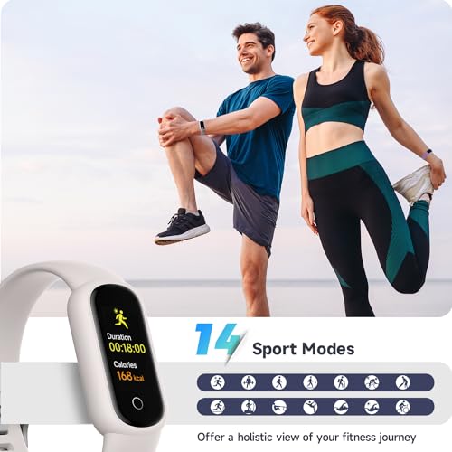 TOOBUR Fitness Tracker Watch with Heart Rate/Sleep Tracker/IP68 Waterproof, Activity Tracker with Pedometer Step Counter, ...