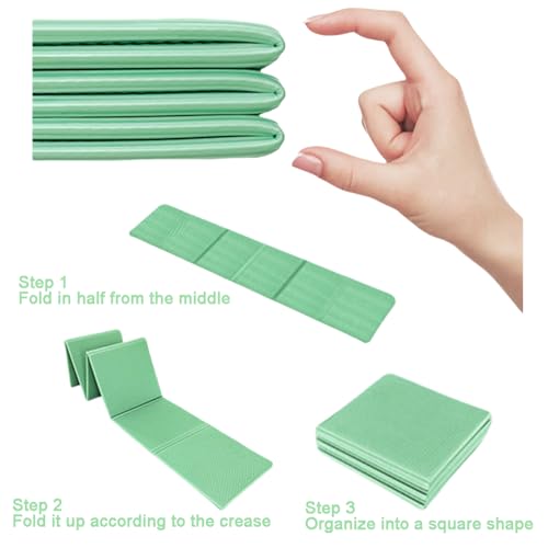 Foldable Yoga Mat for Travel & Home Workouts, Lightweight & Non-Slip TPE – Ideal for Yoga, Pilates, Stretching & Floor Exe...