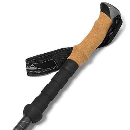 Cascade Mountain Tech Trekking Poles - Carbon Fiber Walking or Hiking Sticks with Quick Adjustable Locks