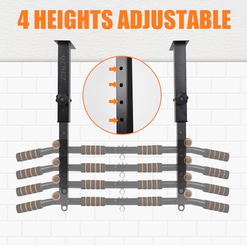 Height Adjustable Pull Up Bar, Heavy Duty Pull Up Bar, BarMount, Ceiling Mount, StrengthTraining Equipment for Home, Gym, ...