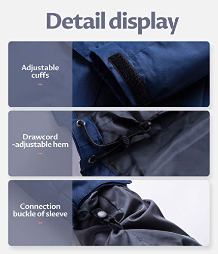 CREATMO US Women's 3 In 1 Waterproof Ski Jacket Windproof Snowboarding Jacket Warm Winter Snow Coat Raincoat