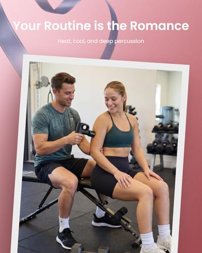 RENPHO Active Mini Thermacool Massage Gun with Heat and Cold, Valentine's Day Gifts, Percussion Deep Tissue Back Massager ...