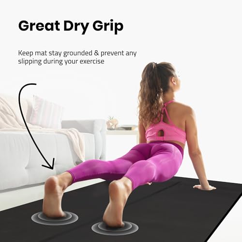 Gogokiwi Extra Wide Yoga Mat for Men Women (72"L x 36"W) Non Slip Fitness & Exercise Mat with Alignment Marks for Yoga, Pi...