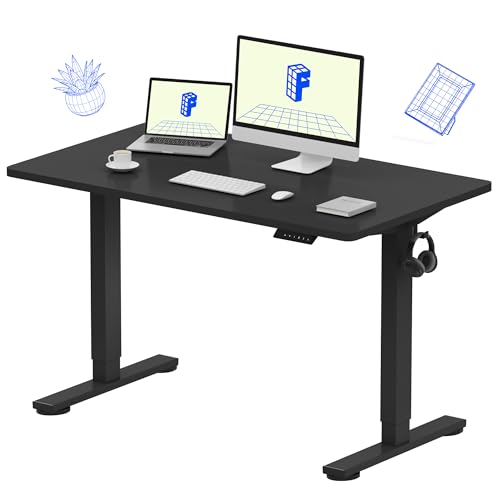 FLEXISPOT EN1 One-Piece Standing Desk, 48"x24" Seamless Desktop Electric Height Adjustable for Home Office, Study Rooms & ...