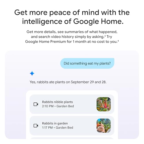 Google Nest Cam Outdoor (Wired, 2nd Gen) - 2 Pack - Security Camera with 2K Video and Gemini, Night Vision, 2-Way Audio - ...