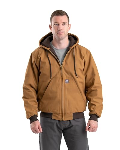 Berne Men's Heritage Duck Hooded Active Work Jacket