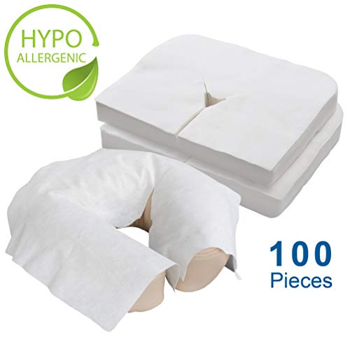 EarthLite Disposable Face Cradle Covers – Medical-Grade, Ultra Soft, Luxurious, Non-Sticking Massage Headrest Covers for M...