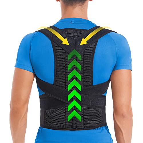 DIANMEI Back Brace Posture Corrector for Women and Men, Back Braces for Upper and Lower Back Pain Relief, Adjustable and F...