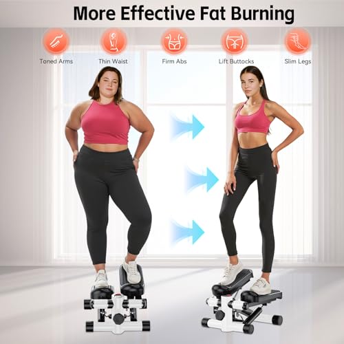 Joxir Steppers for Exercise at Home, Mini Stepper with Resistance Bands for Full Body Workout, Portable Stair Stepper for ...