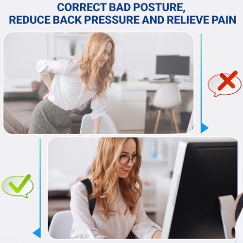 Posturace Posture Corrector for Women & Men - Adjustable Upper Back Brace Straightener Suitable for Lumbar, Shoulder, Nec...