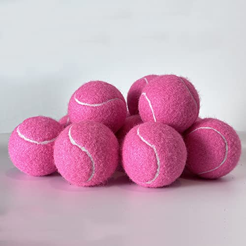HiBallBall 12-Pack Practice Tennis Balls for Beginners & Dogs - Reusable Mesh Carry Bag Included - Ideal for Tennis Traini...