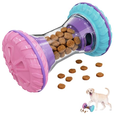 MateeyLife Interactive Dog Roller Puzzle Toy, Durable Dumbbell Dog Toys to Keep Them Busy | Adjustable Treat Dispensing Do...