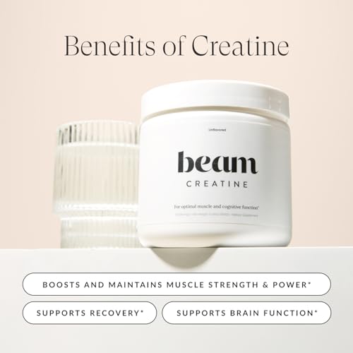 Beam Creatine Powder, Third Party Tested, Micronized Creatine Monohydrate Supplement, Creatine for Women and Men, Muscle S...
