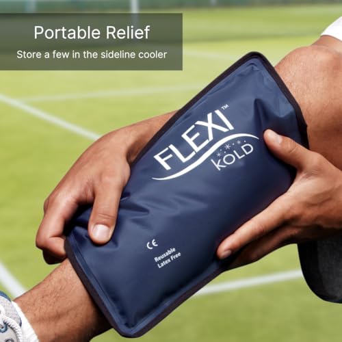 FlexiKold Gel Soft Flexible Ice Packs for Injuries - Reusable Freezer Cold Pack, Cold Compress & Cooling Gel Pad for Face,...