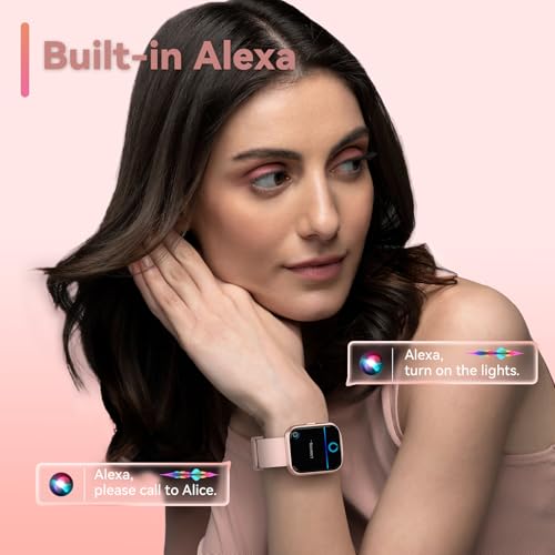 Smart Watches for Women, Alexa Built-in Fitness Watch with 1.8" LCD Screen & Bluetooth Call (Make/Answer), Heart Rate/SpO...