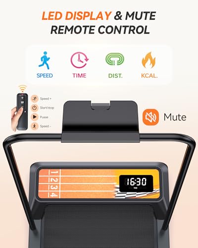VITALTRACK Walking Pad with Incline and Handle Bar, 2.5 HP Quiet Under Desk Treadmills for Home Small, Portable Walking Pa...
