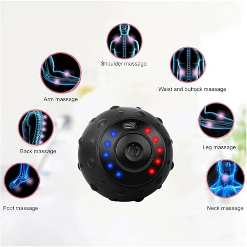 ProChosen Upgraded 5-Gear Vibrating Massage Ball, Rechargable Massage Vibrating Ball for Fitness, Training, Therapy and Re...
