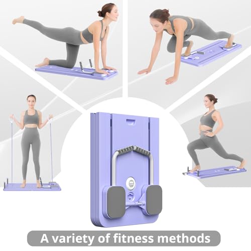 JANUA Pilates Board - Pilates Reformer Set, Multi-Purpose Foldable Pilates Reformer Board for Home, 5 in 1 Pilates Sliding...