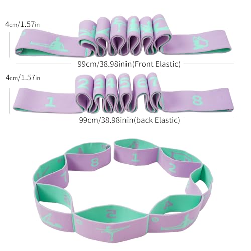 Extended 8 Loops Kids' Elastic Band – Adjustable Dance & Gymnastics Stretch Strap for Children's Training, Yoga, Pilates, ...