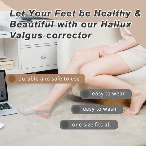 2Pcs Bunion Corrector/Splint/Brace for Women & Men, Big Toe Straightener/Separators for Hallux Valgus Pain Relief & Correc...