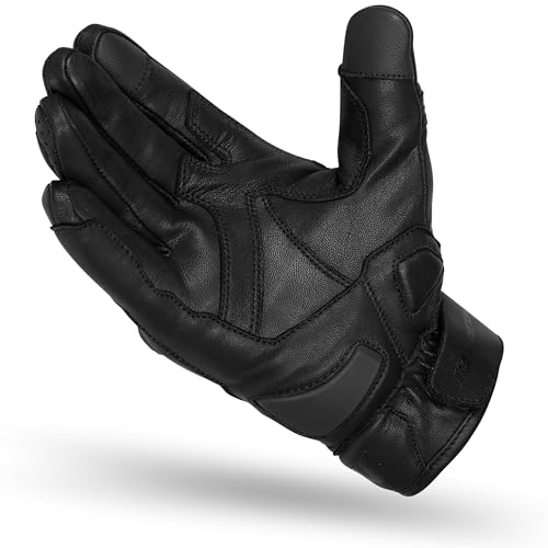 WARDLER Vortex Motorcycle Gloves for Men/Women, Cowhide Leather Touchscreen, Summer, Vortex Knuckle & Finger Protection, M...