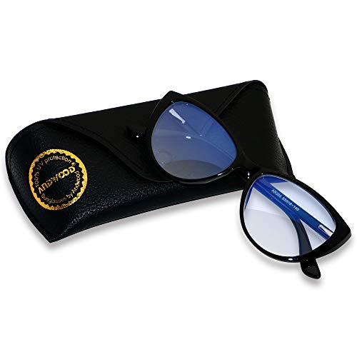 ANDWOOD Blue Light Blocking Glasses Women Bluelight Blocker Computer Cateye Clear Cat Eye Eyeglasses Frame AR003